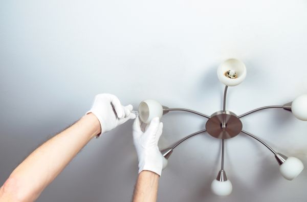 Chandelier Bulb Installation in Lehi